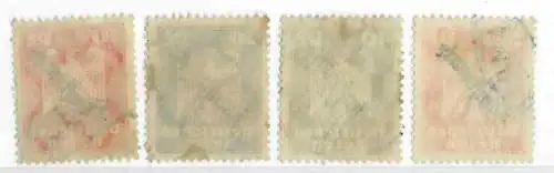 Deutsches Reich 1924 Nr 107 108 110 111 Gestempelt (Posten) Ohne Gummierung (*)
