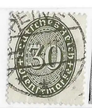 Deutsches Reich Dienstmarken 1927 Nr 120 Gestempelt (Posten) Ohne Gummierung (*)
