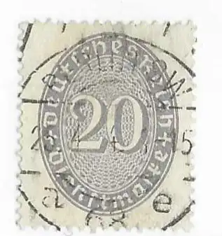 Deutsches Reich Dienstmarken 1927 Nr 126 Gestempelt (Posten) Ohne Gummierung (*)