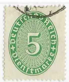 Deutsches Reich Dienstmarken 1927 Nr 115 Ohne Gummierung (*)
