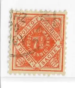 Altd. Württemberg Dienstmarken 1916 Nr 120 Ohne Gummierung (*)