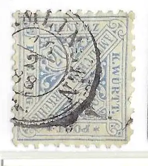 Altd. Württemberg Dienstmarken 1881 Nr 204 Ohne Gummierung (*)