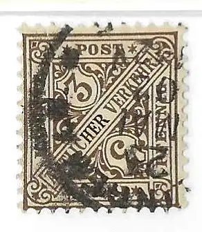 Altd. Württemberg Dienstmarken 1881 Nr 208 Ohne Gummierung (*)