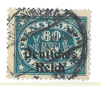 Deutsches Reich Dienstmarken 1920 Nr 44 Ohne Gummierung (*)