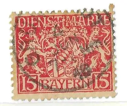 Altdeutschland Bayern Dienstmarken 1916 Nr 19 Ohne Gummierung (*)