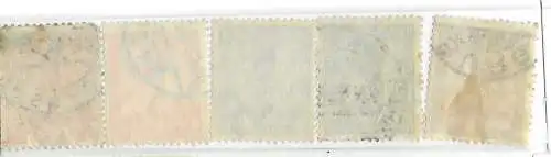 Deutsches Reich 1938 Nr 145 145 148 149 150 Ohne Gummierung (*)