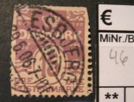 Dänemark 1905 Nr 46a Ohne Gummierung (*) Rundstempel (Datum und/oder Ort klar)