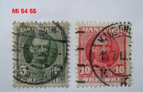 Dänemark 1907 Nr 53 54 Ohne Gummierung (*)