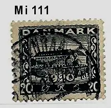Dänemark 1920 Nr 111 Ohne Gummierung (*) Rundstempel (Datum und/oder Ort klar)