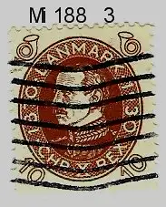 Dänemark 1930 Nr 188 Ohne Gummierung (*) Eckstempel/Wellenstempel