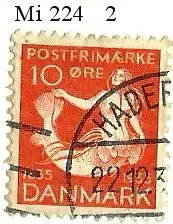 Dänemark 1935 Nr 224 Ohne Gummierung (*) Rundstempel (Datum und/oder Ort klar)