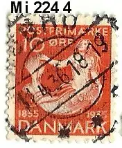 Dänemark 1935 Nr 224 Ohne Gummierung (*) Rundstempel (Datum und/oder Ort klar)