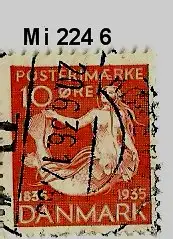 Dänemark 1935 Nr 224 Ohne Gummierung (*) Rundstempel (Datum und/oder Ort klar)
