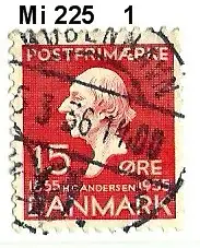 Dänemark 1935 Nr 225 Ohne Gummierung (*) Rundstempel (Datum und/oder Ort klar)
