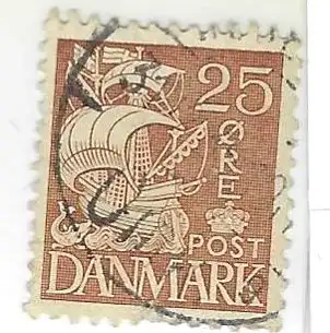 Dänemark 1934 Nr 208 Ohne Gummierung (*) Eckstempel/Wellenstempel
