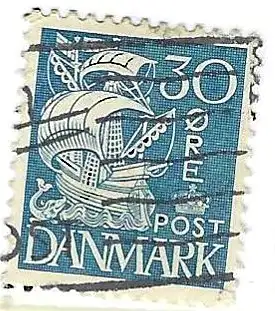 Dänemark 1934 Nr 209 Ohne Gummierung (*) Eckstempel/Wellenstempel
