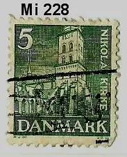Dänemark 1936 Nr 228 Ohne Gummierung (*) Eckstempel/Wellenstempel