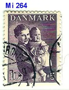 Dänemark 1941 Nr 264 Ohne Gummierung (*) Eckstempel/Wellenstempel