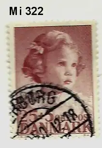 Dänemark 1950 Nr 322 Ohne Gummierung (*) Rundstempel (Datum und/oder Ort klar)