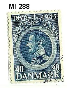 Dänemark 1945 Nr 288 Ohne Gummierung (*) Eckstempel/Wellenstempel