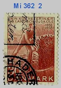 Dänemark 1958 Nr 369 Ohne Gummierung (*) Rundstempel (Datum und/oder Ort klar)