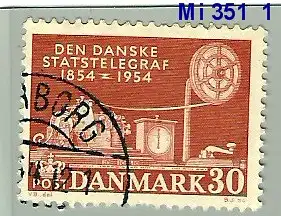 Dänemark 1954 Nr 351 Ohne Gummierung (*) Eckstempel/Wellenstempel