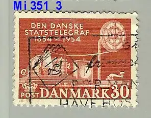 Dänemark 1954 Nr 351 Ohne Gummierung (*) Eckstempel/Wellenstempel