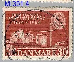 Dänemark 1954 Nr 351 Ohne Gummierung (*) Eckstempel/Wellenstempel