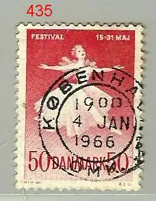 Dänemark 1965 Nr 435 Ohne Gummierung (*) Zentraler Rund / Vollstempel