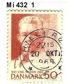 Dänemark 1965 Nr 432x Ohne Gummierung (*) Zentraler Rund / Vollstempel