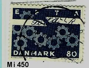 Dänemark 1967 Nr 450 Ohne Gummierung (*) Rundstempel (Datum und/oder Ort klar)