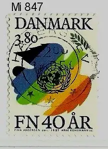 Dänemark 1987 Nr 847 Ohne Gummierung (*) Rundstempel (Datum und/oder Ort klar)