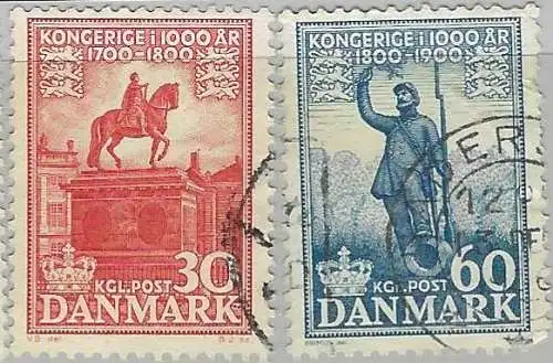 Dänemark 1955 Nr 356 357 Ohne Gummierung (*) Zentraler Rund / Vollstempel