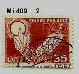 Dänemark 1963 Nr 409 Ohne Gummierung (*) Rundstempel (Datum und/oder Ort klar)