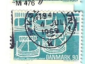 Dänemark 1969 Nr 476 Ohne Gummierung (*) Rundstempel (Datum und/oder Ort klar)