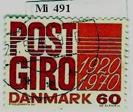 Dänemark 1970 Nr 491 Ohne Gummierung (*) Rundstempel (Datum und/oder Ort klar)
