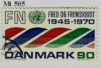 Dänemark 1970 Nr 505 Ohne Gummierung (*) Rundstempel (Datum und/oder Ort klar)