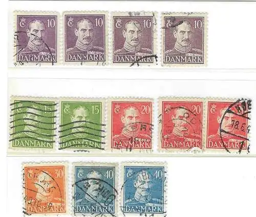 Dänemark 1942 Nr 269 270 271 273 275 Ohne Gummierung (*)