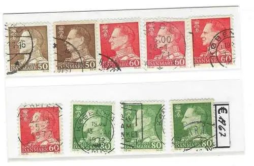 Dänemark 1967 Nr 457 458 460 Ohne Gummierung (*)