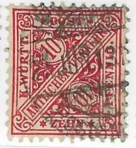 Altd. Württemberg Dienstmarken 1906 Nr 230 Ohne Gummierung (*) Rundstempel (Datum und/oder Ort klar)