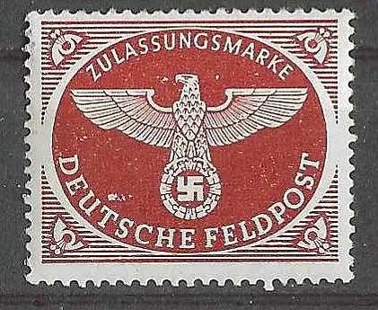 Deutsches Reich 1942 Nr 2 Falz / Gummimängel / *