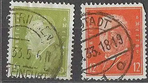 Deutsches Reich 1932 Nr 465 466 Rundstempel (Datum und/oder Ort klar)