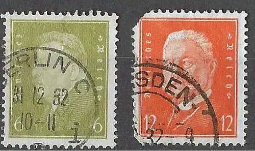 Deutsches Reich 1932 Nr 465 466 Rundstempel (Datum und/oder Ort klar)