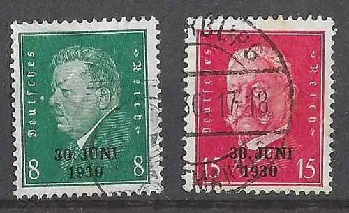 Deutsches Reich 1930 Nr 444 445 Rundstempel (Datum und/oder Ort klar)