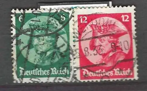 Deutsches Reich 1933 Nr 479 480 Rundstempel (Datum und/oder Ort klar)