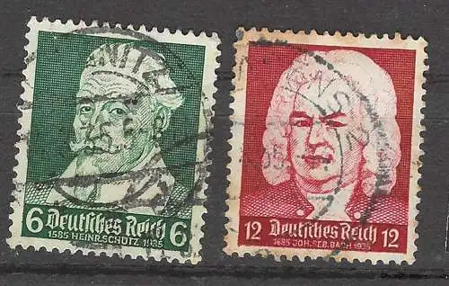 Deutsches Reich 1935 Nr 573 574 Rundstempel (Datum und/oder Ort klar)