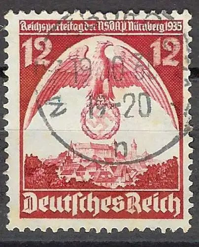 Deutsches Reich 1935 Nr 587 Rundstempel (Datum und/oder Ort klar)