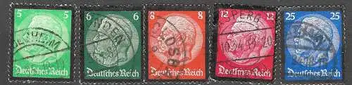 Deutsches Reich 1934 Nr 549 550 551 552 553 Gestempelt (Posten)
