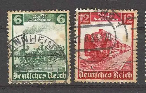 Deutsches Reich 1935 Nr 580 581 Gestempelt (Posten)