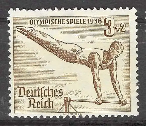 Deutsches Reich 1936 Nr 609 Falz / Gummimängel / *